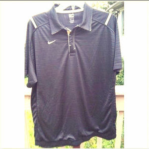 Nike Team FitDry Black & Gold Layered Polo Shirt